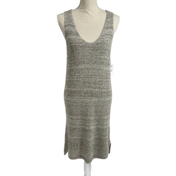 Susina Petite Womens Midi Sweater Dress Medium PM Sleeveless Marled Casual - Picture 1 of 7